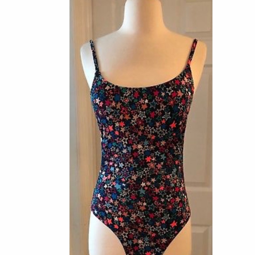 J.CREW TIE-BACK ONE-PIECE SWIMSUIT IN STAR PRINT S